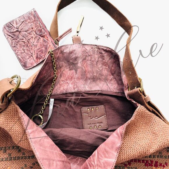 FREE PEOPLE We The Free Talia Shoulder Bag In Distressed Brown NWT - Picture 5 of 9